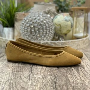 🆕 Frye Regina Ballet Women’s Tan Suede Flats Shoe